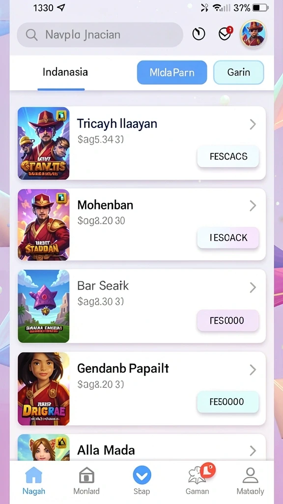 Tersedia berbagai mode permainan yang menarik.
