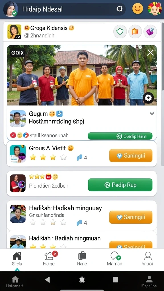 Tampilan grafis yang menarik dan penuh warna.