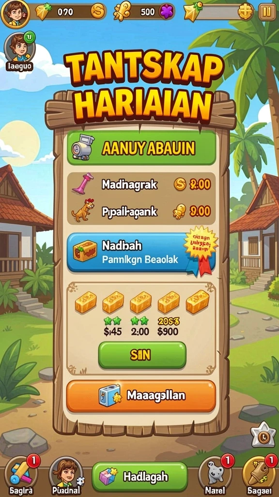 Tampilan karakter yang menarik dan beragam.
