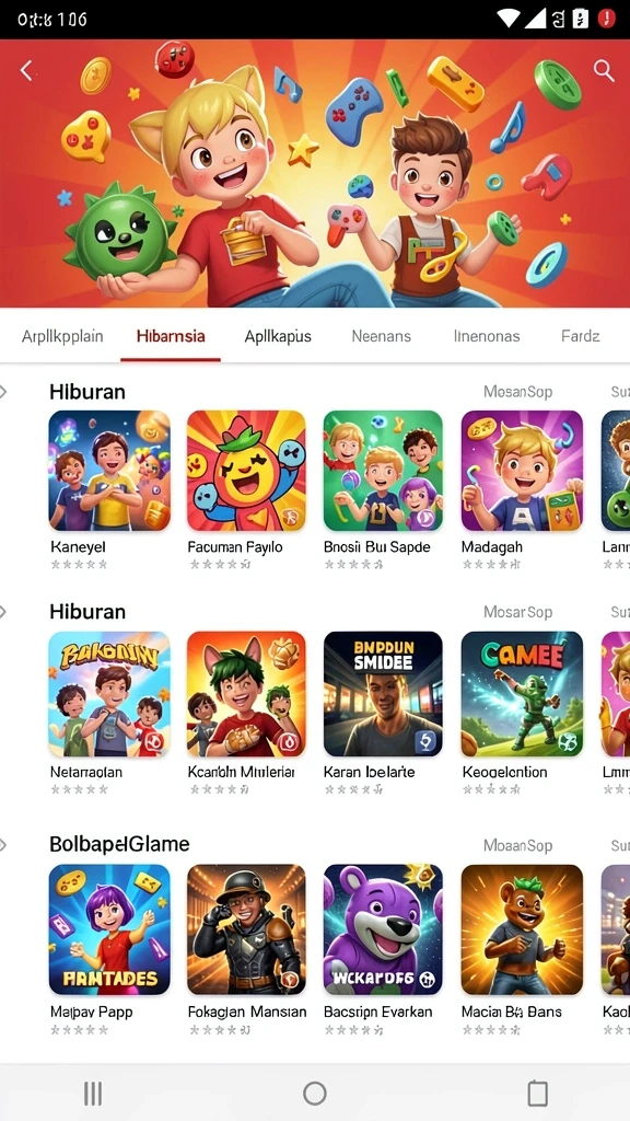 Beragam permainan judi online yang ditawarkan.