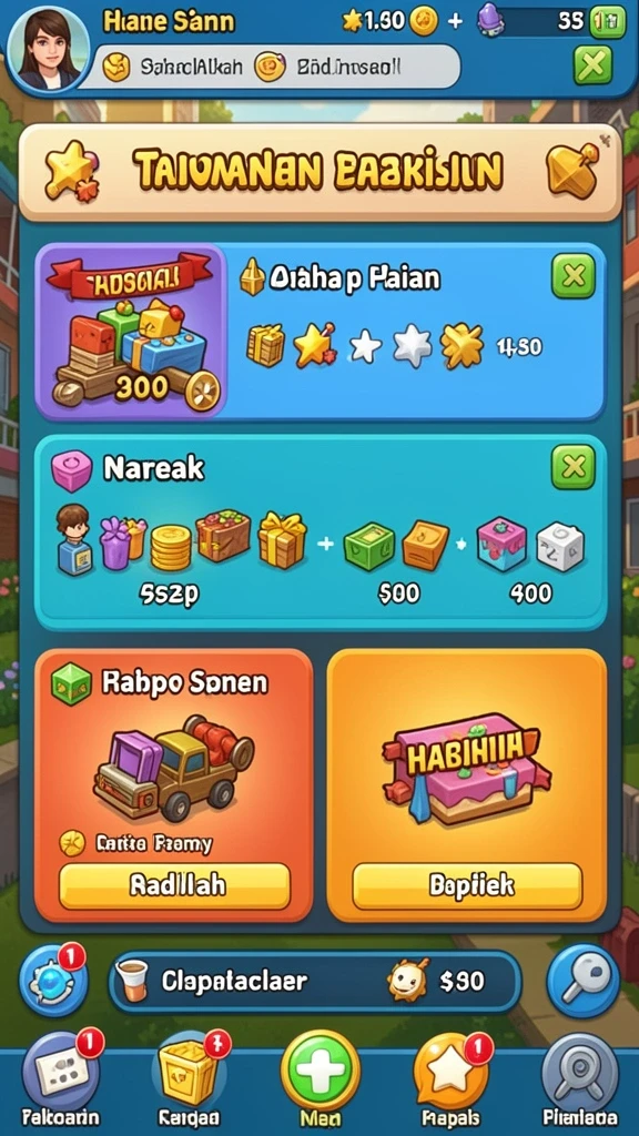 Menu utama yang intuitif dan mudah digunakan.