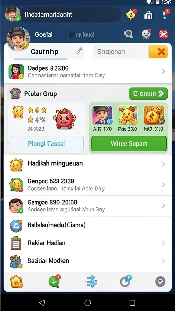 Berbagai karakter unik siap untuk dimainkan.