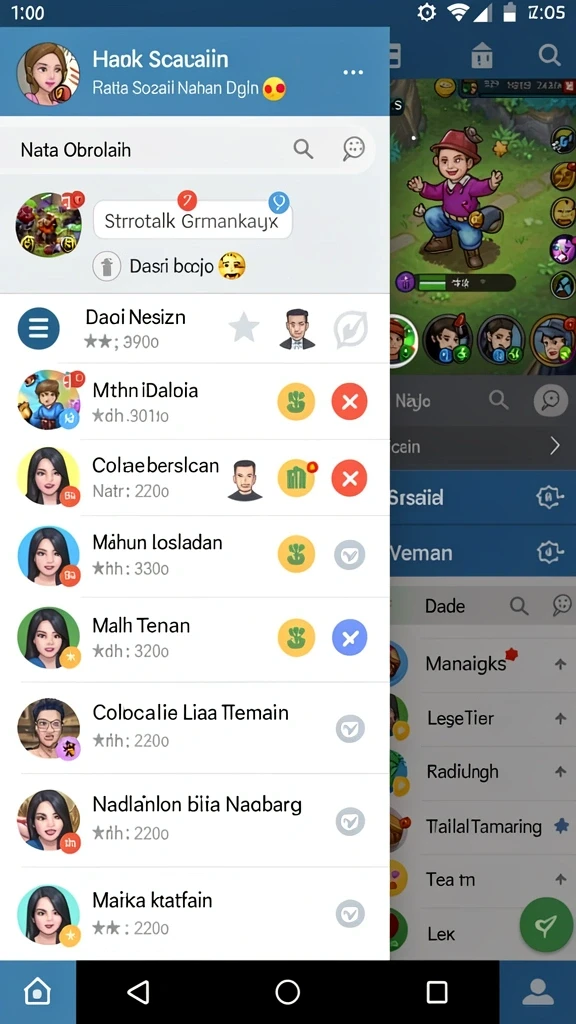Menu permainan yang mudah dinavigasi dan user-friendly.