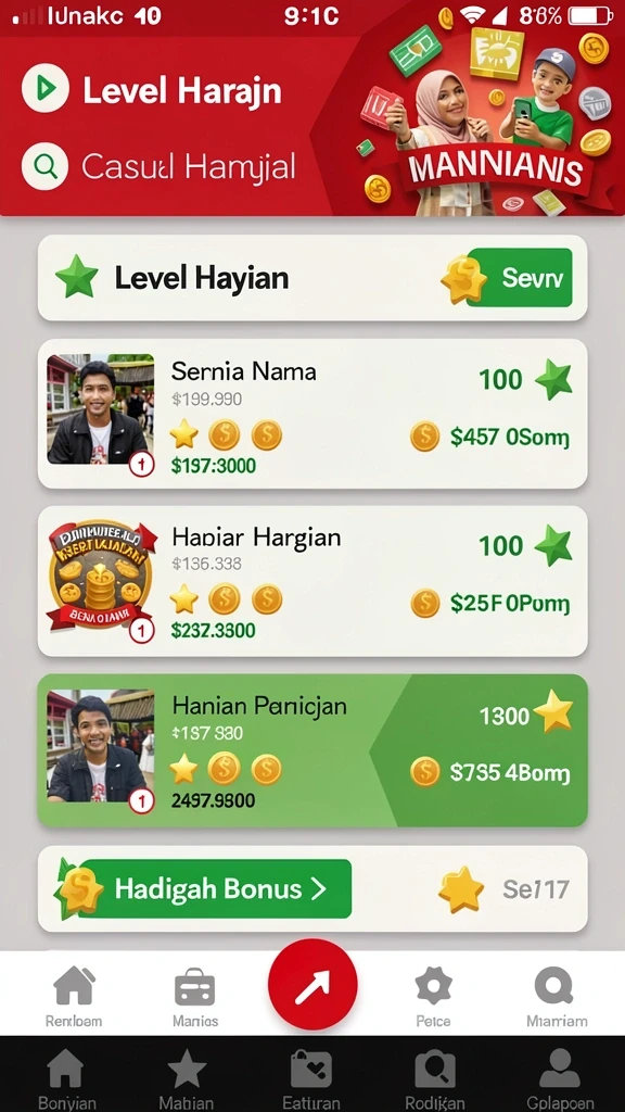 Menu kustomisasi karakter yang lengkap dan variatif.