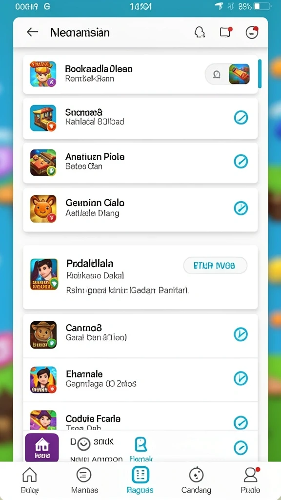 Tantangan seru di setiap level permainan.