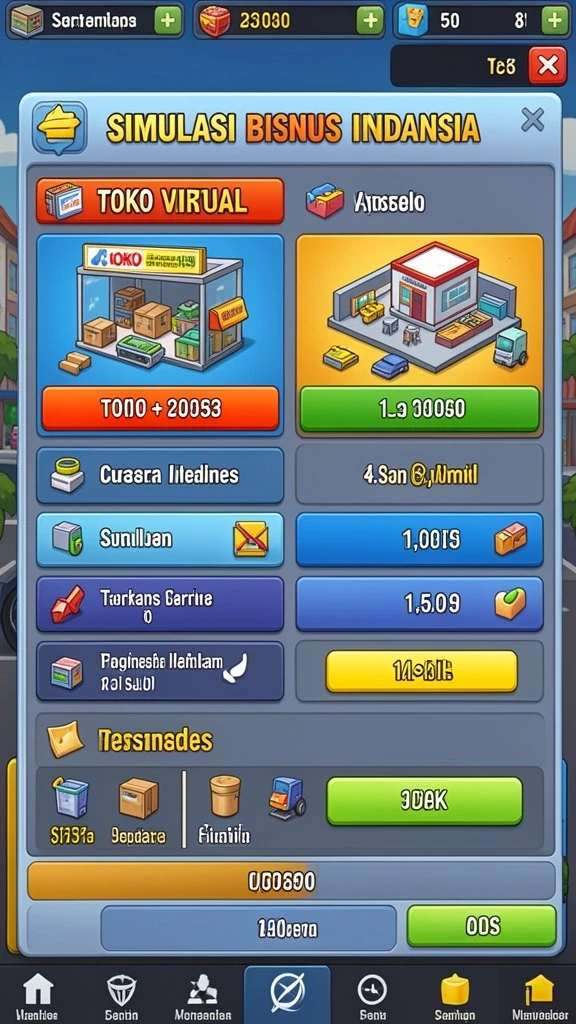 Screenshot memperlihatkan fitur upgrade yang menarik.