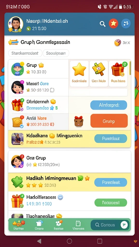 Screenshot permainan poker Texas Hold'em dalam aplikasi.